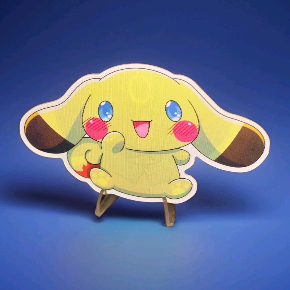 Cinnamoroll Pokemon Cute 3D Motion Lenticular Car Laptop Decal Sticker Peeker